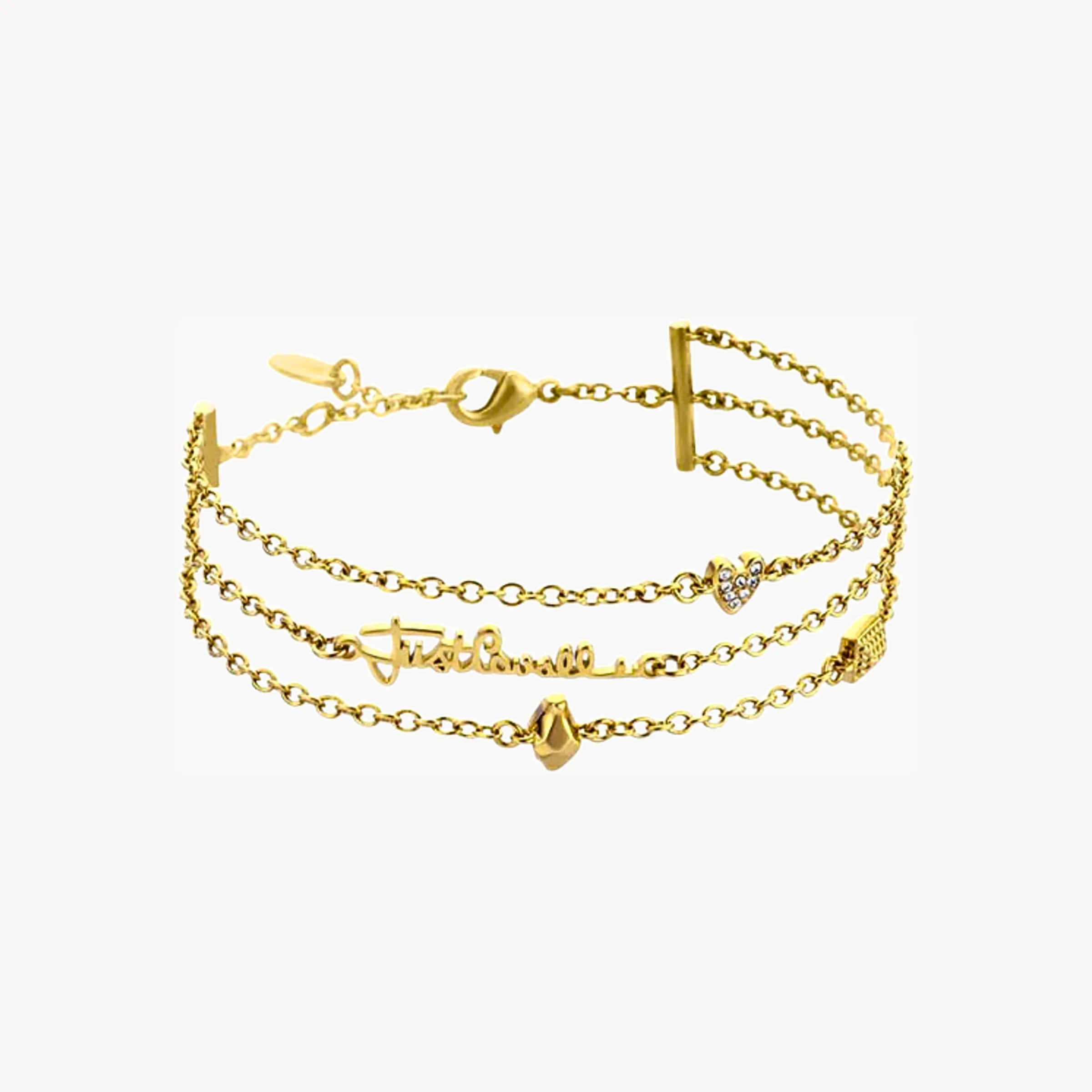 Just Cavalli Women's Gold Brass Bracelet, Bold Style | Jcbr00620200