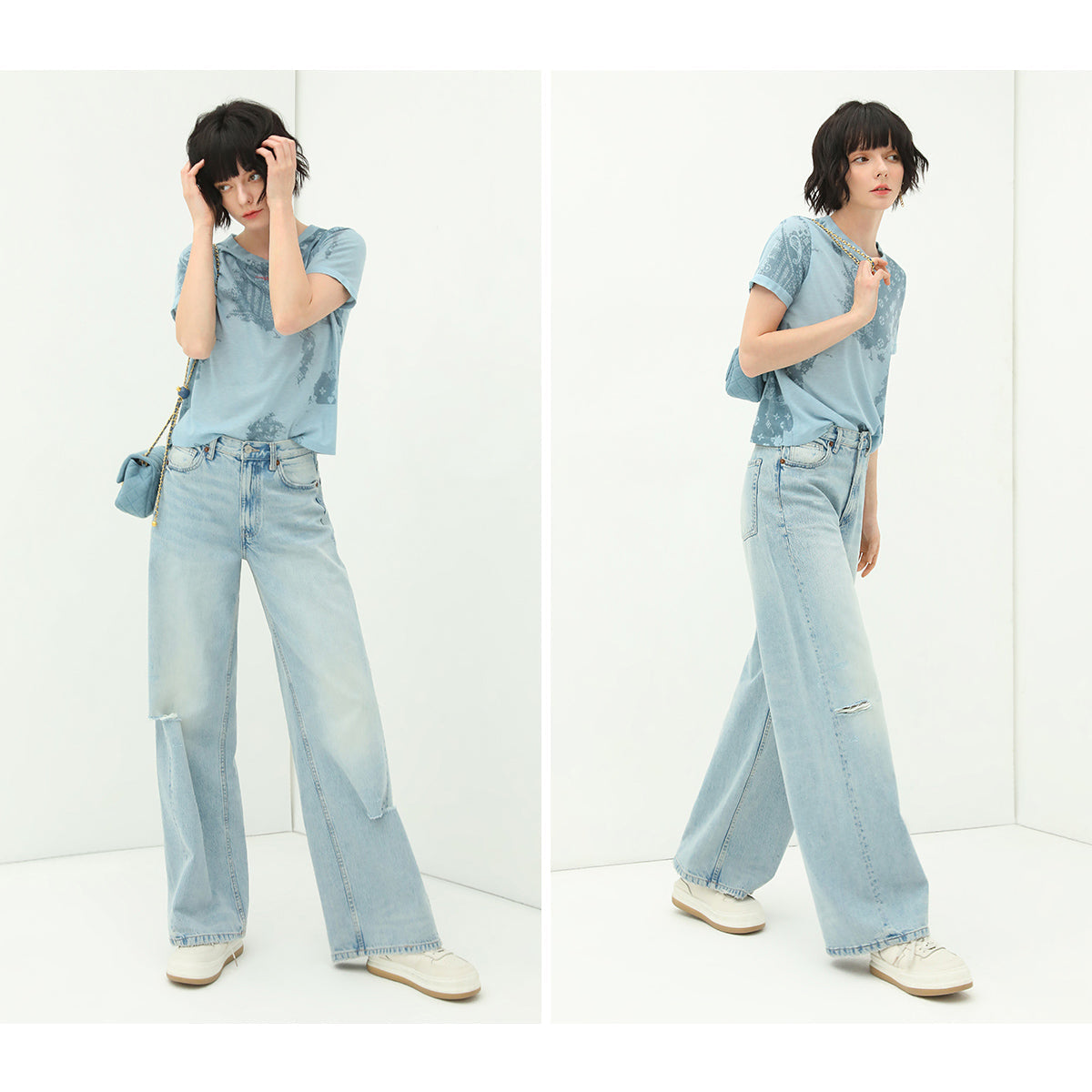 Vintage Flared Blue Jeans